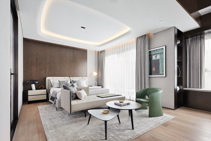 現代簡約風格別墅室內設計家裝案例-臥室 現代簡約風格別墅室內設計家裝案例-臥室