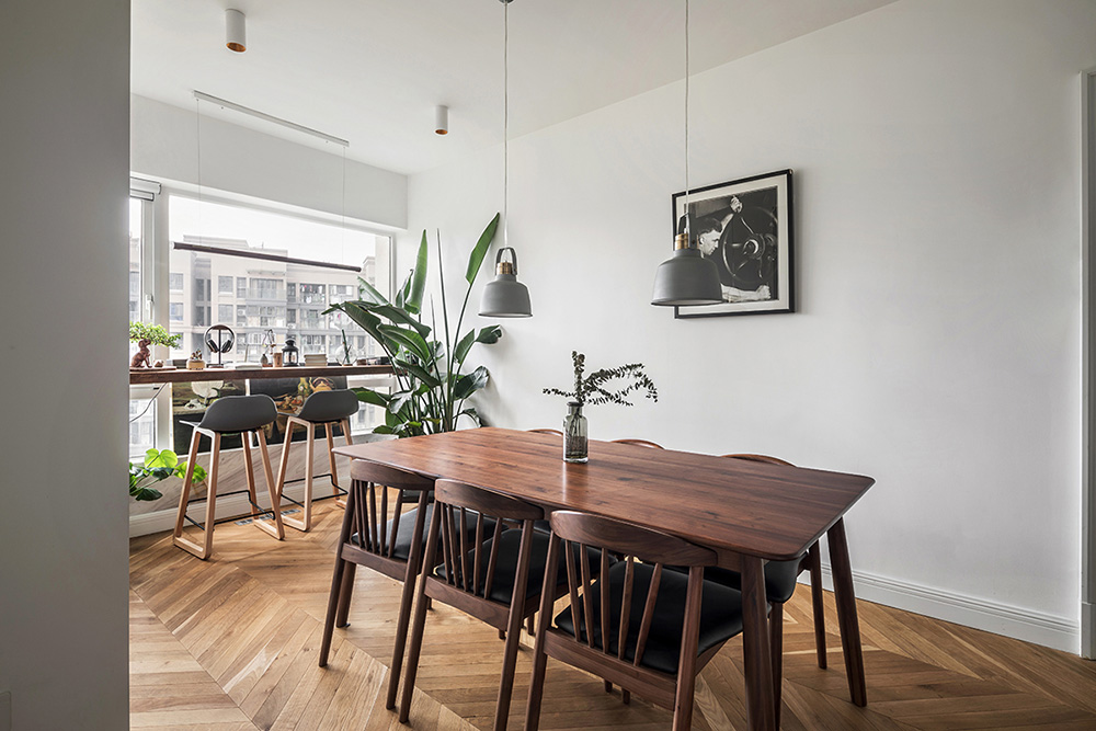 原木北歐風室內設計，帶著年輕人奮斗上進心裝飾的溫馨小窩-餐廳