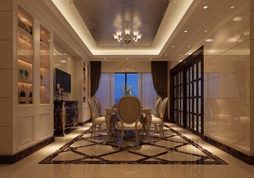 佛山市綠地熙江廣場(chǎng)新中式風(fēng)格四居室裝修案例