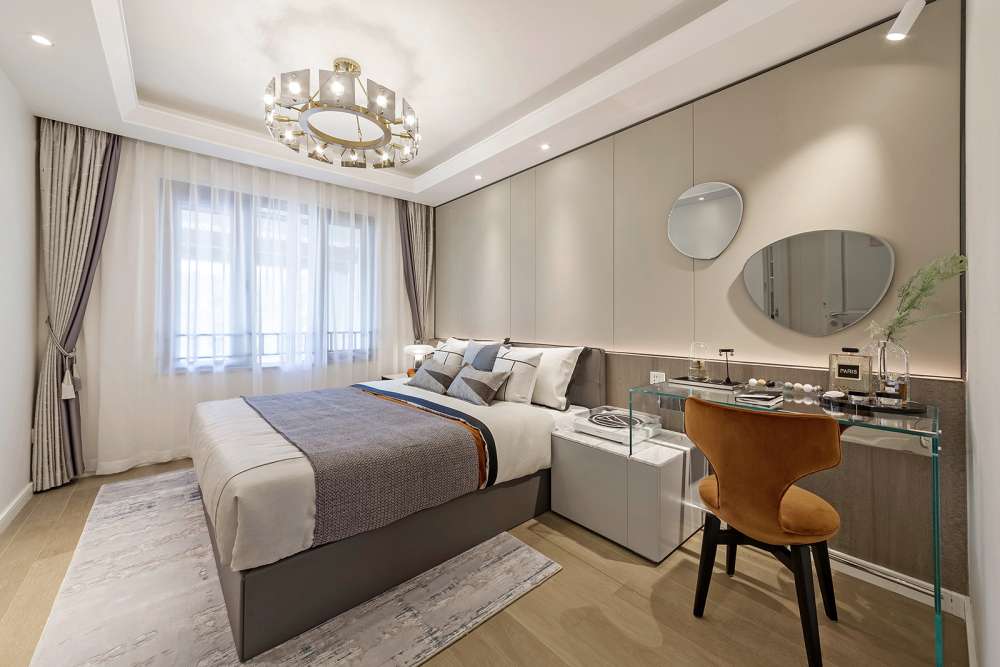 輕奢風格室內家裝案例效果圖-主臥 輕奢風格室內家裝案例效果圖-主臥