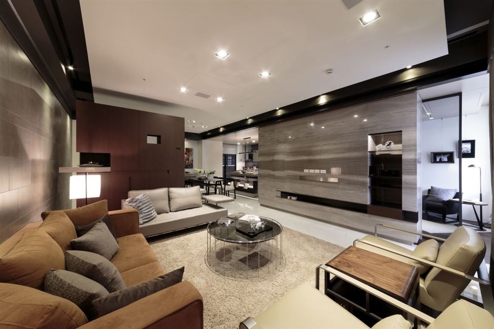 廣州市廟前西街小區輕奢風格四居室裝修案例