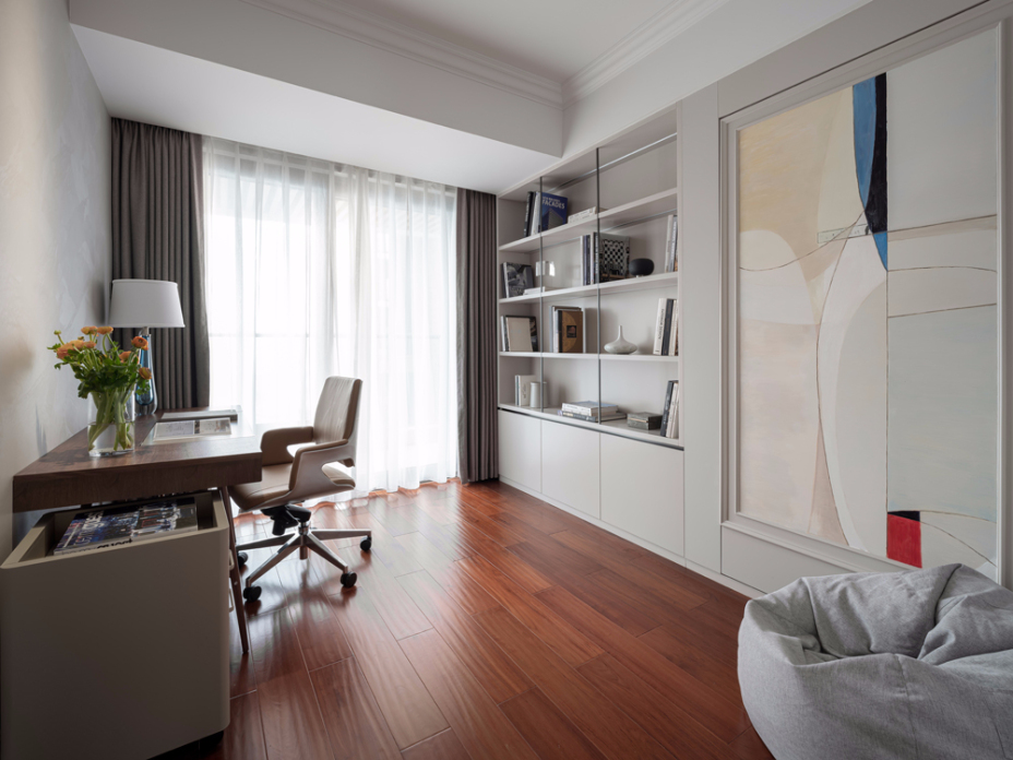 現代簡約風格室內家裝案例效果圖-書房 現代簡約風格室內家裝案例效果圖-書房