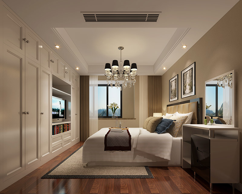 藍(lán)山花園三居139平米北歐風(fēng)格裝修案例-主臥 藍(lán)山花園三居139平米北歐風(fēng)格裝修案例-主臥