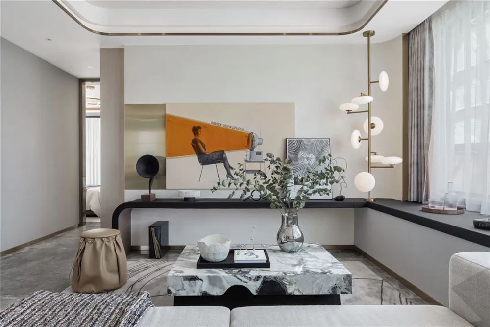 湛江市萬象凱旋灣輕奢風(fēng)格四居室裝修案例