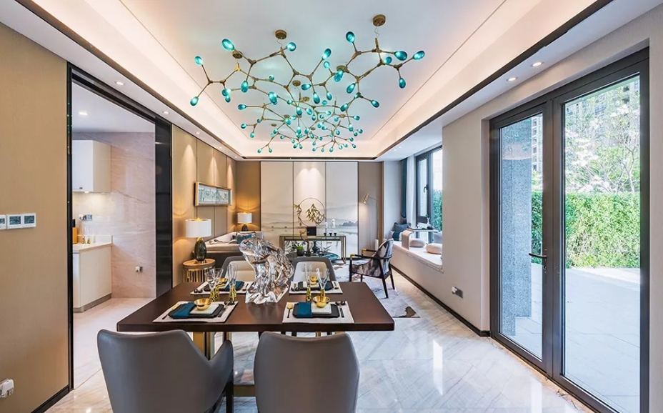 新中式風格別墅家裝案例效果圖-餐廳 新中式風格別墅家裝案例效果圖-餐廳