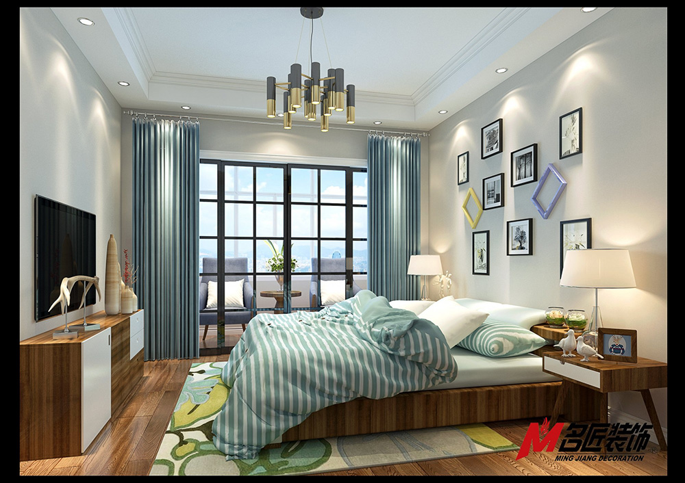 東郊花園三居123平米清新北歐風(fēng)格裝修案例-主臥 東郊花園三居123平米清新北歐風(fēng)格裝修案例-主臥