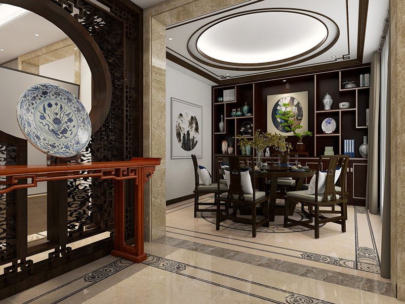 佛山市碧桂園&middot;嶺南盛世新中式風(fēng)格別墅裝修案例