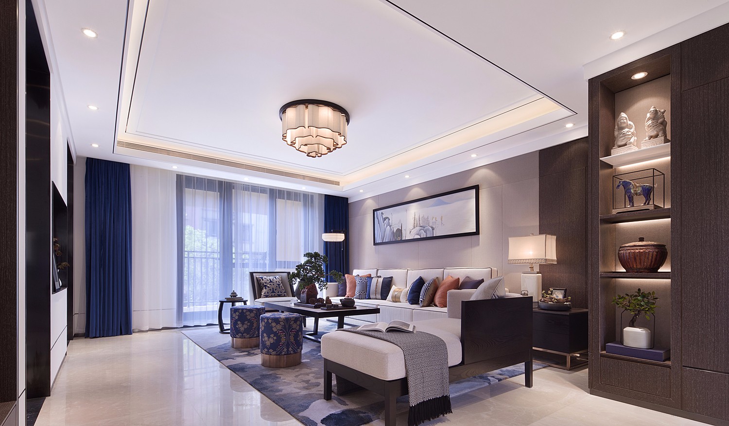 新中式風(fēng)格室內(nèi)設(shè)計(jì)家裝案例-客廳 新中式風(fēng)格室內(nèi)設(shè)計(jì)家裝案例-客廳