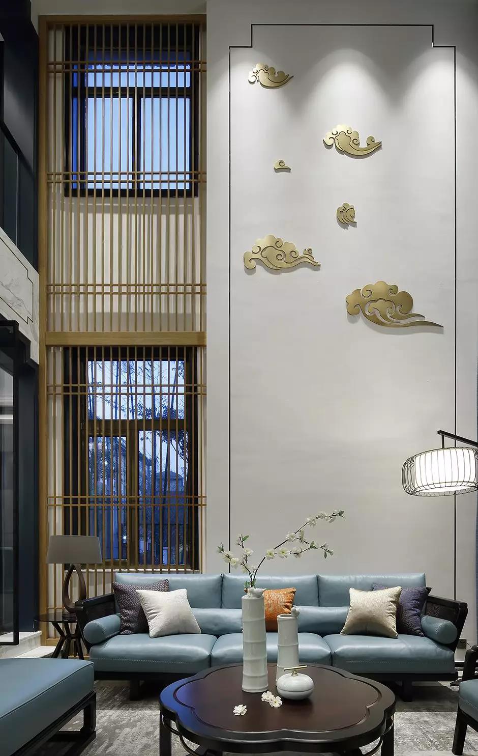 裝修公司新中式風格別墅裝修效果圖-客廳 裝修公司新中式風格別墅裝修效果圖-客廳