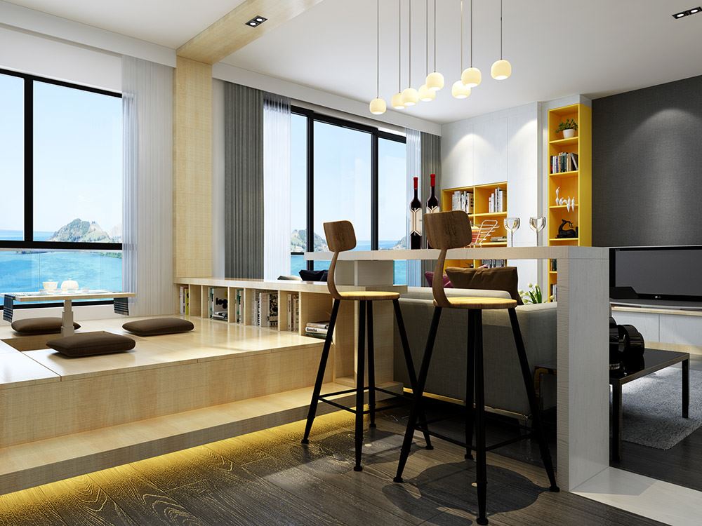 楚雄彝族自治州公路段住宿區(qū)現(xiàn)代簡(jiǎn)約風(fēng)格二居室裝修案例