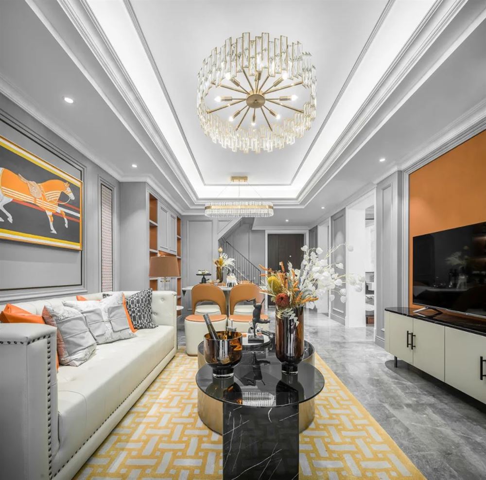 佛山市弘陽德商昕悅府輕奢風(fēng)格三居室裝修案例