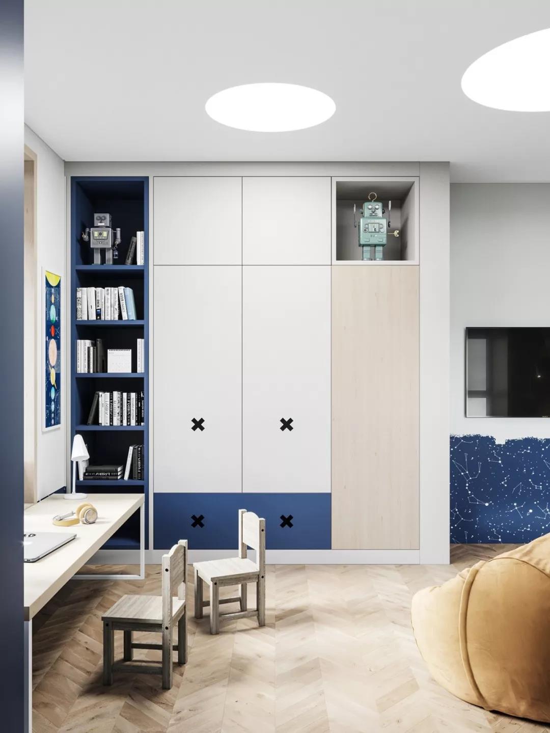 高級灰+原木色現(xiàn)代風(fēng)格室內(nèi)裝修設(shè)計效果圖-萬達(dá)華府四居140平米-兒童房 高級灰+原木色現(xiàn)代風(fēng)格室內(nèi)裝修設(shè)計效果圖-萬達(dá)華府四居140平米-兒童房