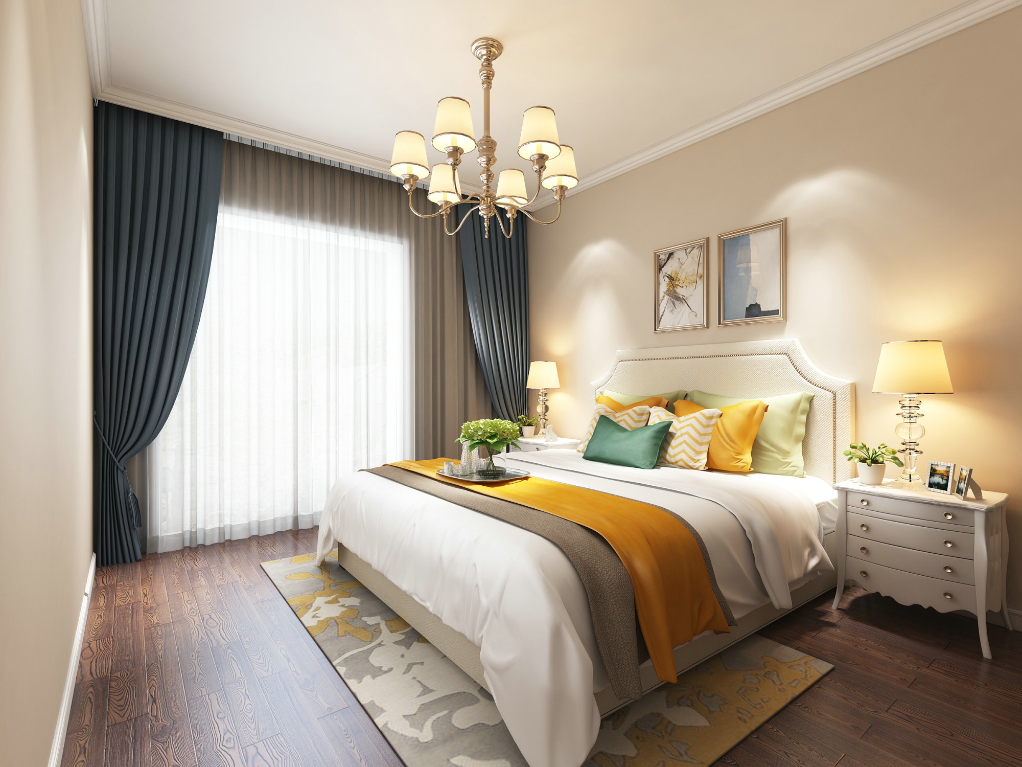 合肥市合肥唐寧府歐式風格三居室裝修案例