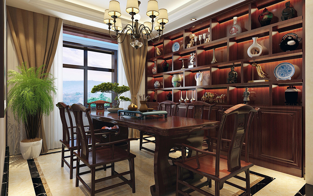 歐式風格別墅裝修設計效果圖-龍光天瀛別墅430平米-別墅茶室裝修設計 歐式風格別墅裝修設計效果圖-龍光天瀛別墅430平米-別墅茶室裝修設計