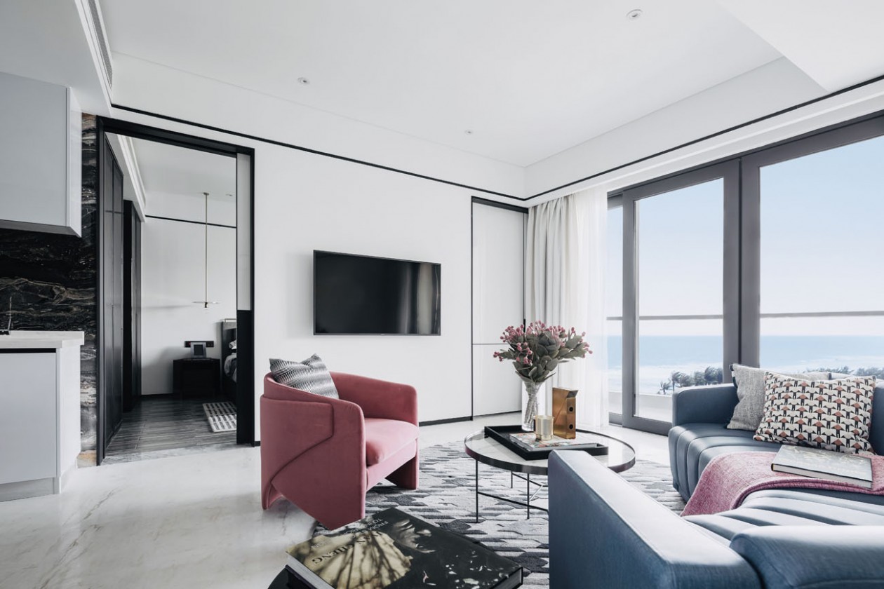 現代輕奢風格室內設計家裝案例-客廳電視背景墻 現代輕奢風格室內設計家裝案例-客廳電視背景墻