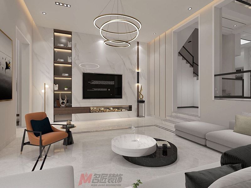 自貢市南湖國際社區一期現代簡約風格別墅裝修案例