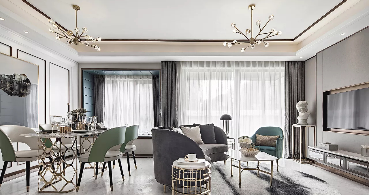 歐式風格室內裝修效果圖-利海亞洲國際三居128平米-客廳 歐式風格室內裝修效果圖-利海亞洲國際三居128平米-客廳