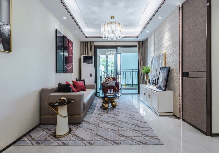 江門市恒大泉都別墅輕奢風格三居室裝修案例