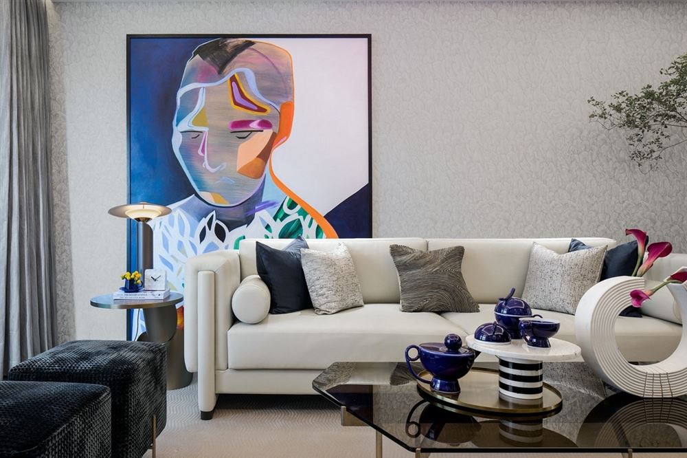 江門市陽光新城新中式風格三居室裝修案例