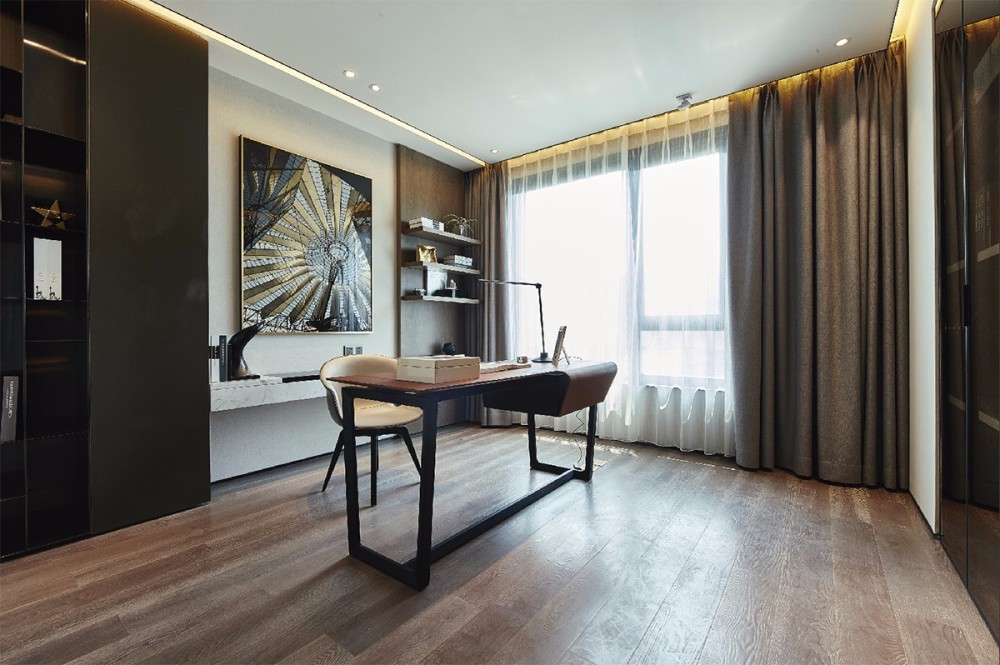 現(xiàn)代輕奢風格室內(nèi)設(shè)計家裝案例-書房 現(xiàn)代輕奢風格室內(nèi)設(shè)計家裝案例-書房