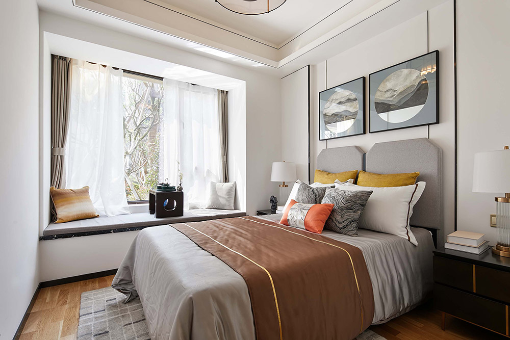 現代輕奢風格室內裝修效果圖-江山一品三居125平米-臥室 現代輕奢風格室內裝修效果圖-江山一品三居125平米-臥室