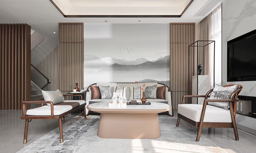 深圳市亞太&middot;半山樾府新中式風(fēng)格三居室裝修案例