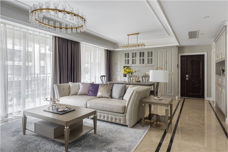 江門市碧濤豪苑美式風格三居室裝修案例