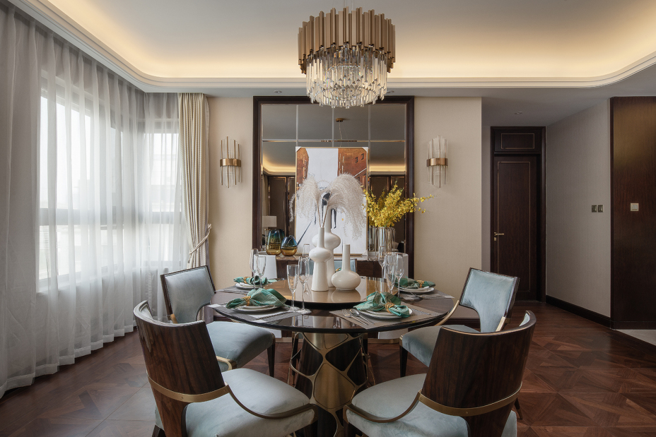 輕奢風格家裝設計室內(nèi)裝修效果圖-餐廳 輕奢風格家裝設計室內(nèi)裝修效果圖-餐廳