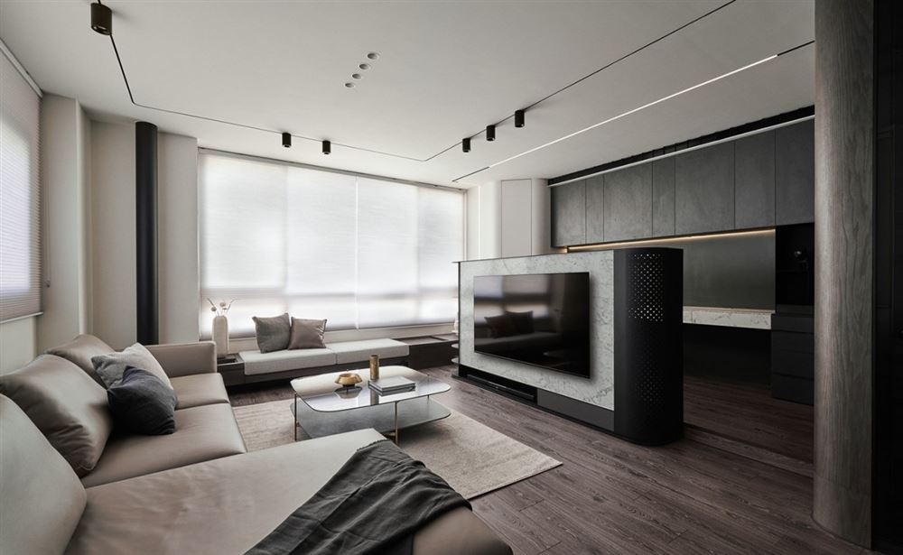 佛山市保利中央公園現代簡約風格四居室裝修案例