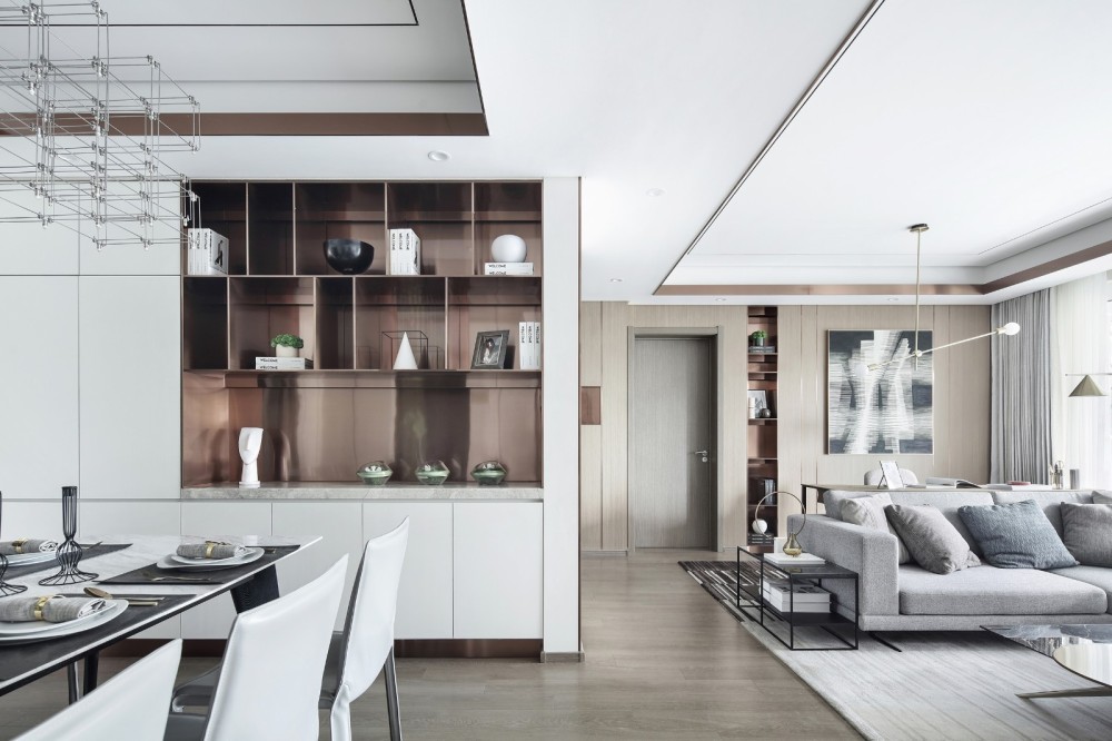 現(xiàn)代輕奢風格室內(nèi)設(shè)計家裝案例-客餐廳