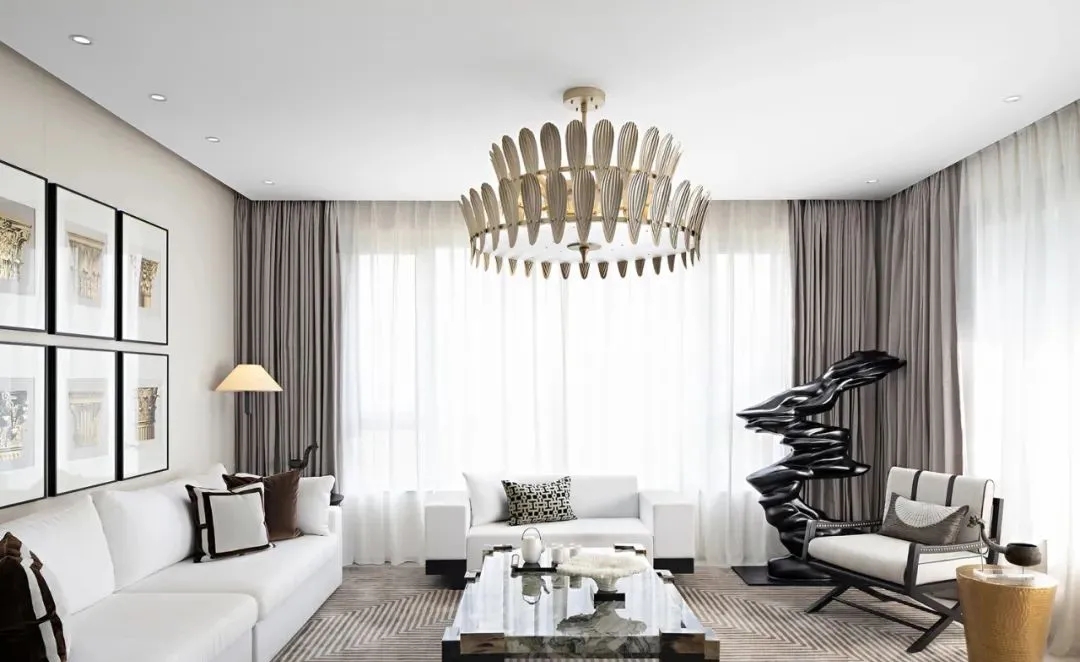 現代輕奢風格別墅室內設計家裝案例-客廳 現代輕奢風格別墅室內設計家裝案例-客廳