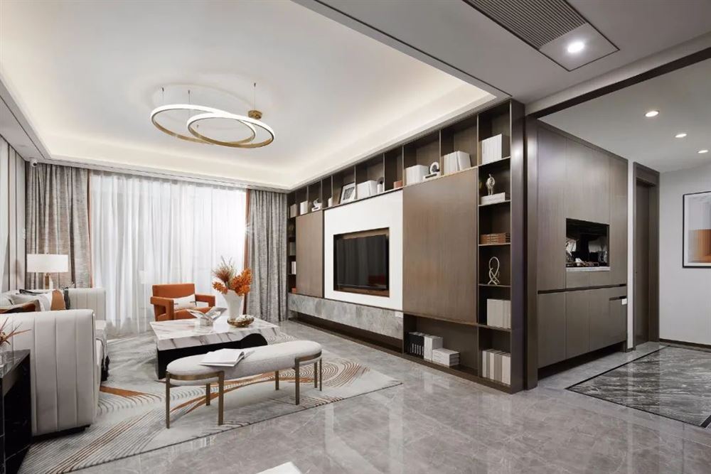 佛山市卓越蔚藍星宸現代簡約風格四居室裝修案例