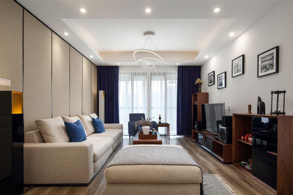 廣州市美林湖畔新中式風格三居室裝修案例