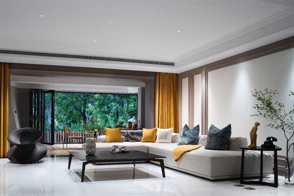 江門市江海碧桂園美式風格三居室裝修案例