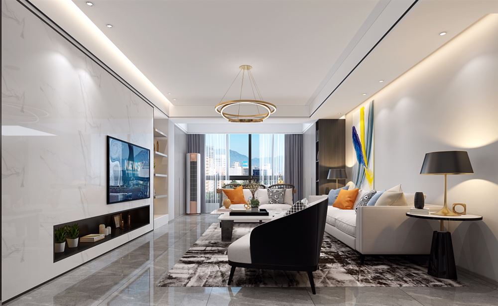 廣州市怡園小區輕奢風格三居室裝修案例