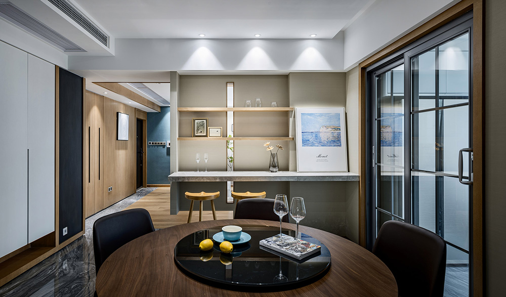 現代簡約風格室內裝修設計效果圖-保利碧桂園悅公館三居176平米-室內裝修設計吧臺 現代簡約風格室內裝修設計效果圖-保利碧桂園悅公館三居176平米-室內裝修設計吧臺