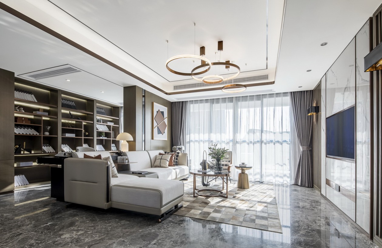 港式風格室內家裝案例效果圖-客廳 港式風格室內家裝案例效果圖-客廳