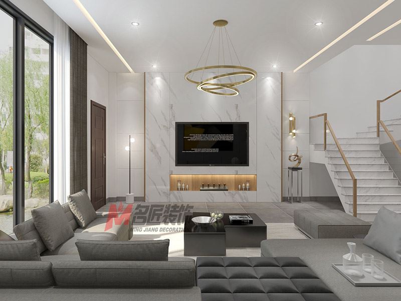 自貢市北湖&middot;中央公園現代簡約風格別墅裝修案例