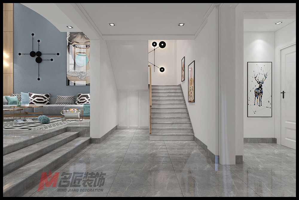 南湖花園別墅360平米北歐風(fēng)格裝修案例-樓梯 南湖花園別墅360平米北歐風(fēng)格裝修案例-樓梯