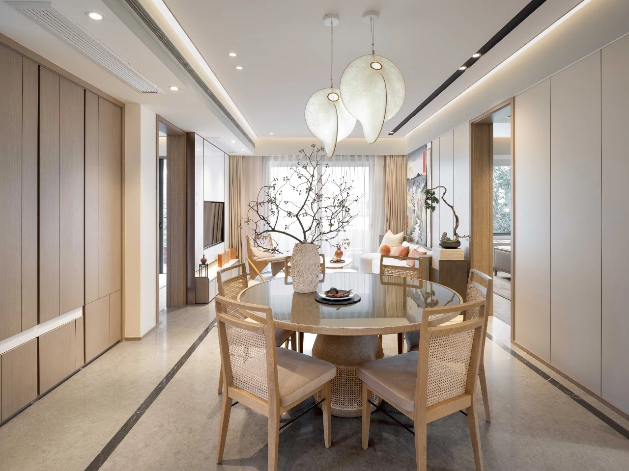 日式原木風格室內家裝案例效果圖-餐廳 日式原木風格室內家裝案例效果圖-餐廳