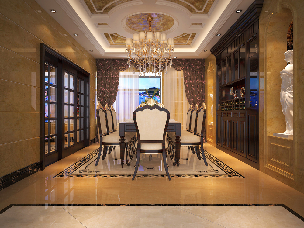 韶關市韶關富力城歐式風格別墅裝修案例