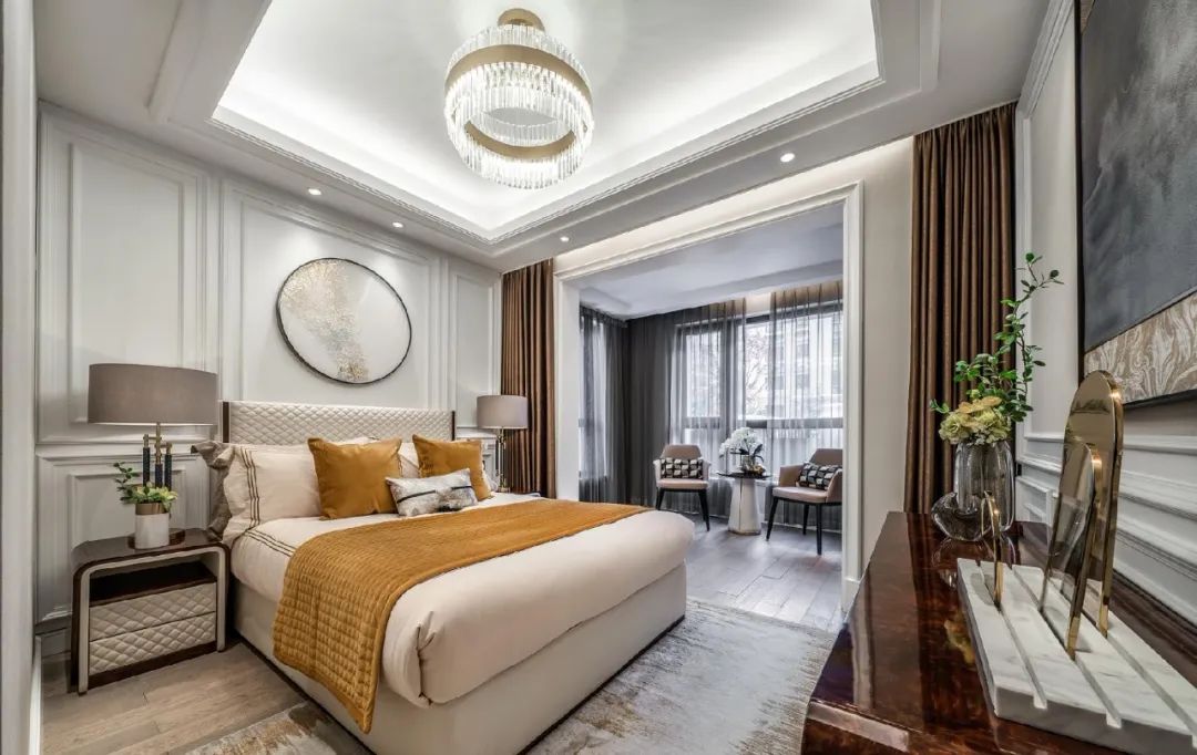 佛山裝修公司現代輕奢風格別墅裝修效果圖-次臥 佛山裝修公司現代輕奢風格別墅裝修效果圖-次臥