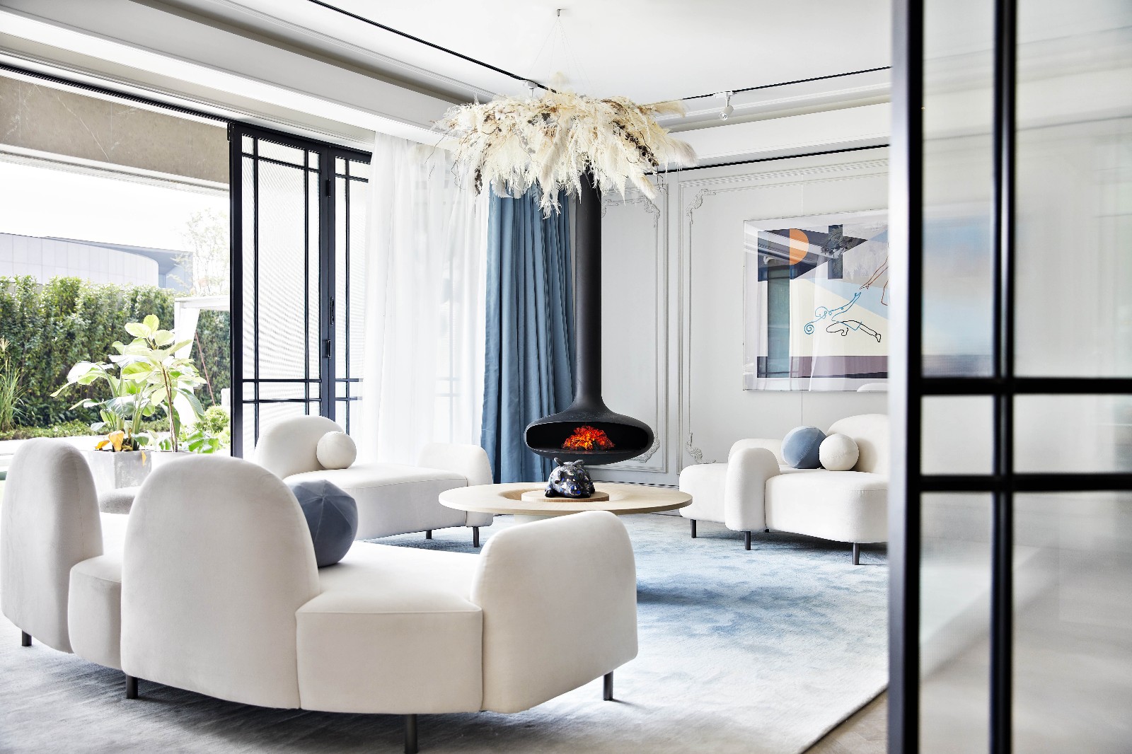 法式風(fēng)格家裝設(shè)計(jì)室內(nèi)裝修效果圖-客廳全景 法式風(fēng)格家裝設(shè)計(jì)室內(nèi)裝修效果圖-客廳全景