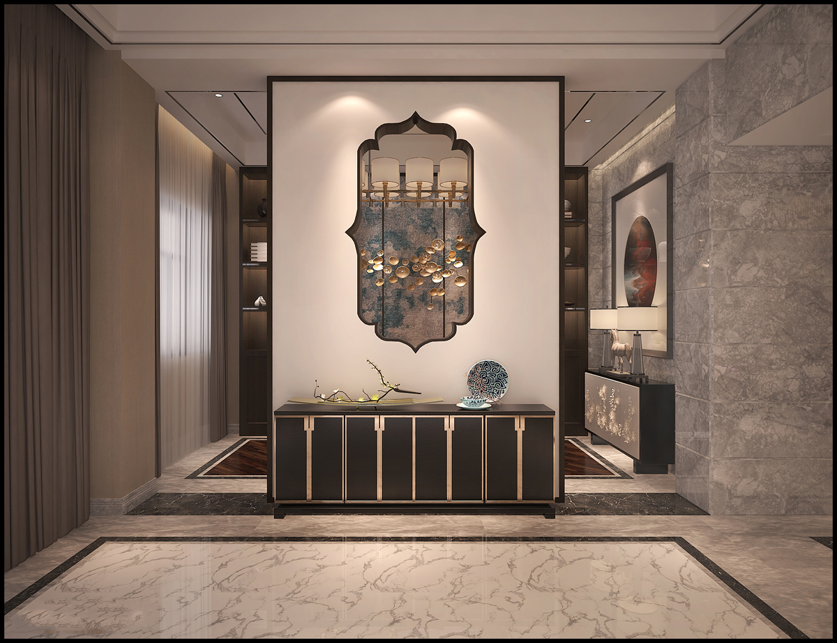 嘉興市嘉興東方巴黎城現代風格三居室裝修案例