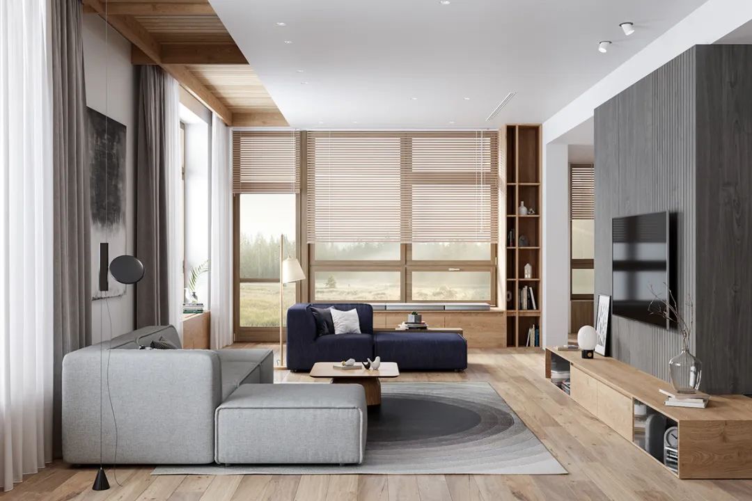 日系原木風風格家裝設計室內裝修效果圖-客廳 日系原木風風格家裝設計室內裝修效果圖-客廳