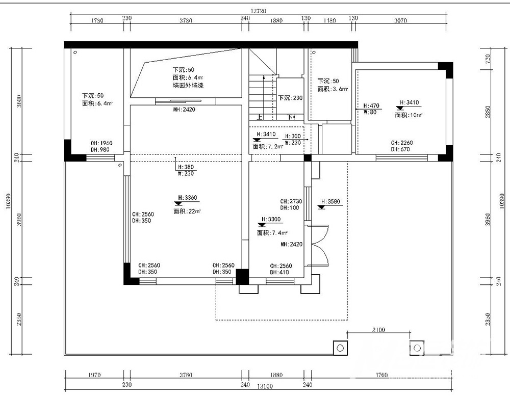 別墅裝修設(shè)計(jì)美式輕奢風(fēng)格-首層平面圖 別墅裝修設(shè)計(jì)美式輕奢風(fēng)格-首層平面圖