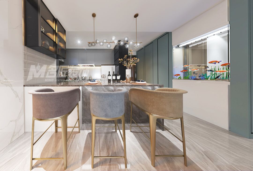 小戶型北歐輕奢室內裝修設計-餐廳 小戶型北歐輕奢室內裝修設計-餐廳