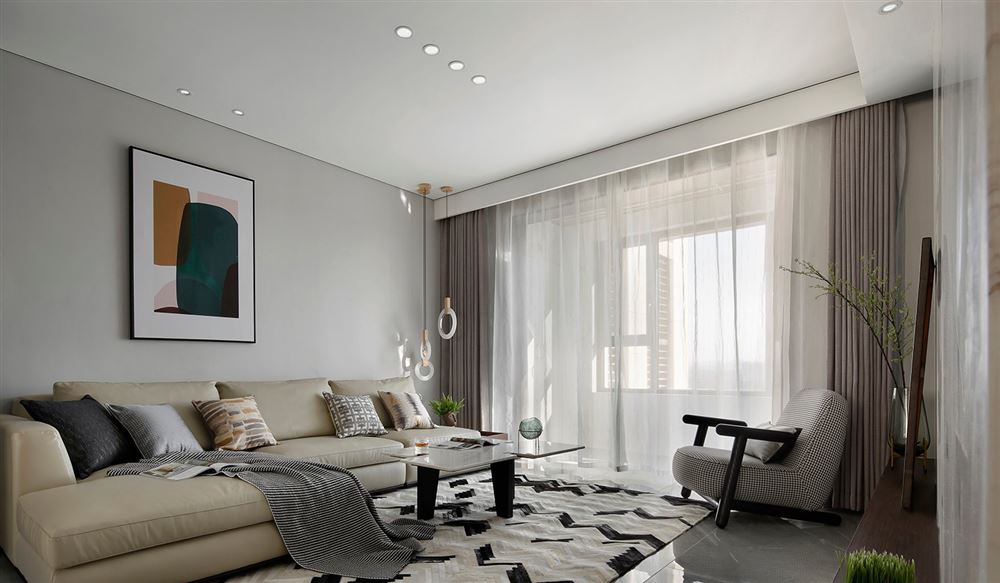 昭通市公務(wù)員小區(qū)現(xiàn)代簡約風(fēng)格四居室裝修案例