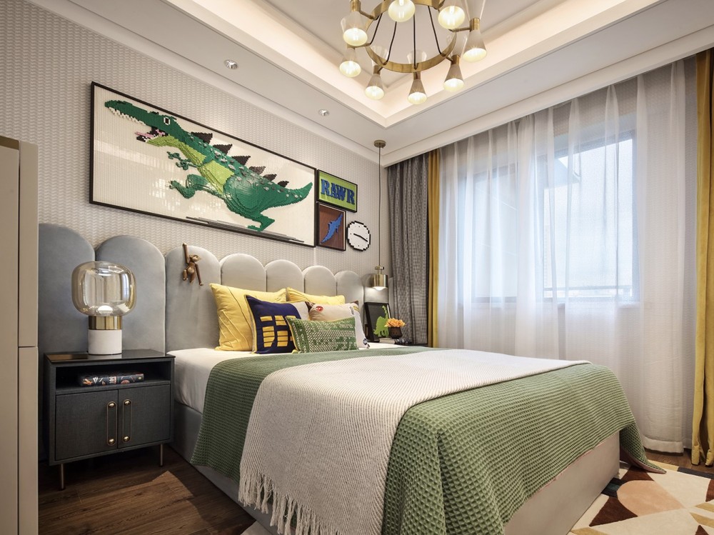 現代輕奢風格室內家裝案例效果圖-次臥 現代輕奢風格室內家裝案例效果圖-次臥