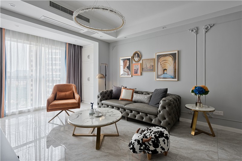 輕奢混搭風格家裝設計室內裝修效果圖-客廳 輕奢混搭風格家裝設計室內裝修效果圖-客廳